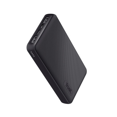 Trust Mobile Primo Batterie Externe Rapide 15000mAh, Power Bank USB-C 3A Grande Capacité, 3 Entrées, Chargeur iPhone, iPad, Sams