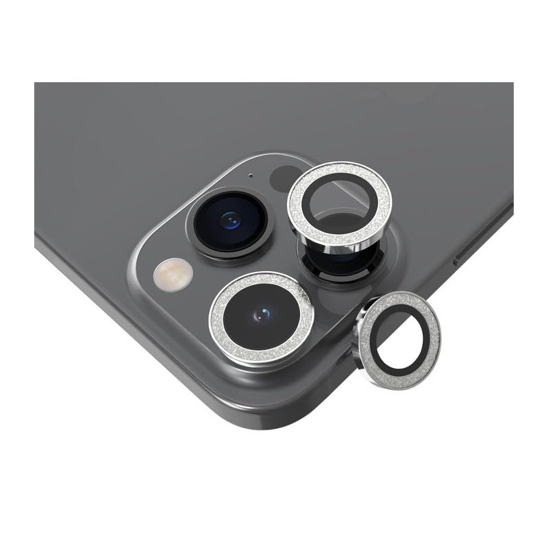 So Seven CAMERA RINGS SILVER DIAMOND IPHONE 15 PRO/15 PRO MAX