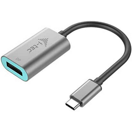 i-tec USB-C vers DisplayPort Metal Adaptateur 1x Display Port 4K 60Hz pour Windows MacOS ChromeOS Thunderbolt 3 Compatible