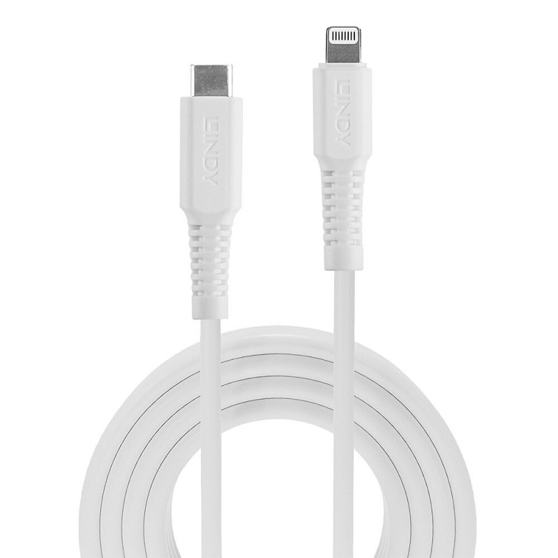Lindy Câble USB Type C vers Lightning, Blanc, 3m Lindy Câble USB Type C vers Lightning, Blanc, 3m