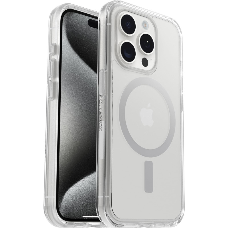 Otterbox Symmetry Clear pour MagSafe Coque pour iPhone 15 Pro, Antichoc, Anti-Chute, Fine, supporte 3 x Plus de Chutes Que la No