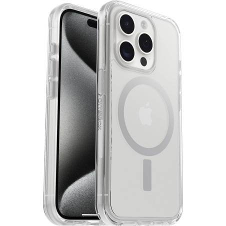 Otterbox Symmetry Clear pour MagSafe Coque pour iPhone 15 Pro, Antichoc, Anti-Chute, Fine, supporte 3 x Plus de Chutes Que la No
