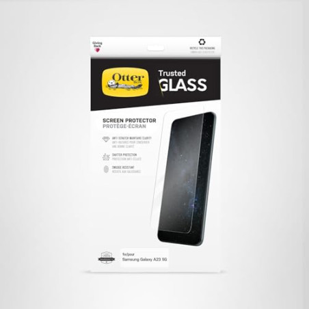 Otterbox Protecteur d'écran Trusted Glass pour Samsung Galaxy A23 5G, Verre trempé, protection contre les chutes pour une protec