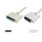 DIGITUS Câble de Connexion parallèle D-Sub 25 à D-Sub 25 - Fiche à Prise Femelle - 10.0m - Rallonge de câble - Beige DIGITUS Câble de Connexion parallèle D-Sub 25 à D-Sub 25 - Fiche à Prise Femelle - 10.0m - Rallonge de câble - Beige