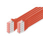 DIGITUS Câble LAN Cat 6-0,25m - 10 pièces - RJ45 Câble réseau - S/FTP Blindé - Compatible Cat 6A & Cat 7 - Rouge DIGITUS Câble LAN Cat 6-0,25m - 10 pièces - RJ45 Câble réseau - S/FTP Blindé - Compatible Cat 6A & Cat 7 - Rouge