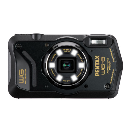 Pentax 1491 Caméra d'aventure WG-8 Noire Toutes Saisons, avec Une Performance Exceptionnelle, Imperméable, Résistante à la Pouss
