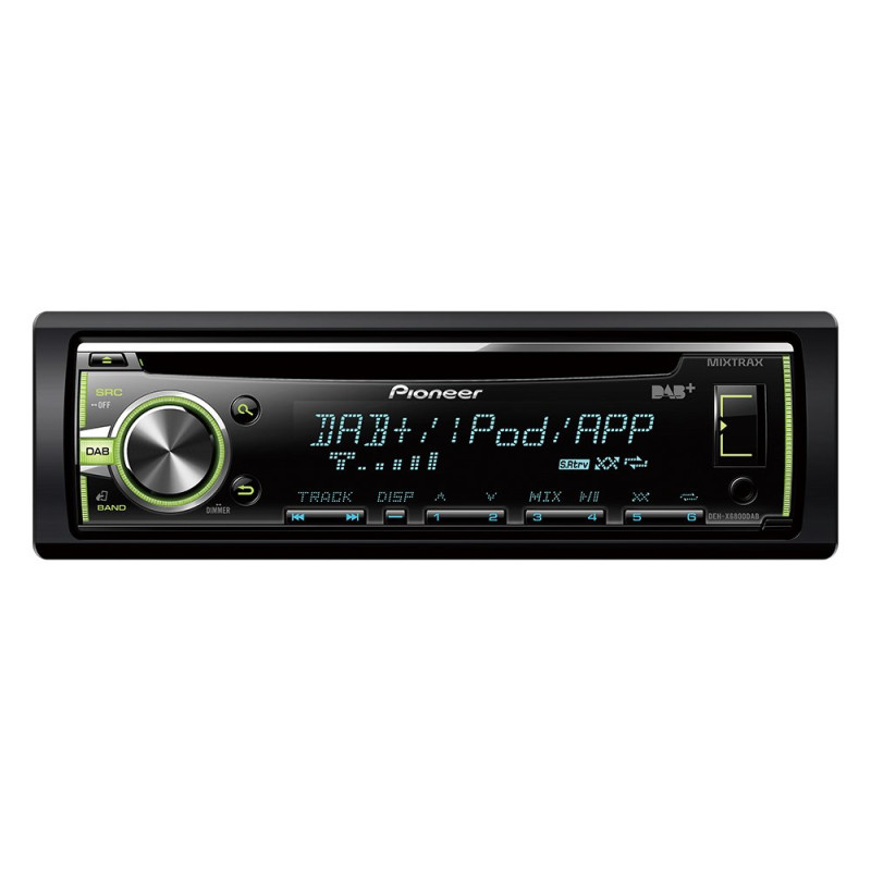Pioneer Autoradio DEH-X6800DAB (Front + rearUSB, Vario Color)