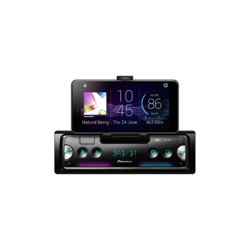 Pioneer SPH-20DAB Autoradio avec support smartphone intégré, format 1 DIN, radios FM/DAB+, USB, Bluetooth, Multicouleur, Applica Pioneer SPH-20DAB Autoradio avec support smartphone intégré, format 1 DIN, radios FM/DAB+, USB, Bluetooth, Multicouleur, Applica