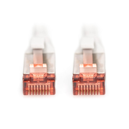 DIGITUS Câble LAN Cat 6 - 15m - RJ45 Câble réseau - S/FTP blindé - Compatible Cat 6A & Cat 7 - Gris