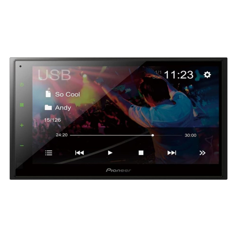 Pioneer DMH-A340DAB Autoradio Multimédia, format 2 DIN, Ecran tactile capacitif 6,8", radios FM/DAB+, USB, Entrée caméra de recu