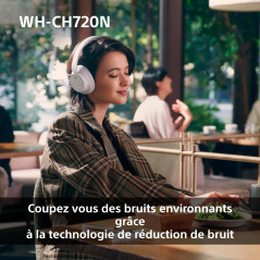 Sony WH-CH720N - Casque Bluetooth sans Fil à réduction de Bruit - Micro intégré - jusqu'à 35 Heures d'autonomie et Charge Rapide