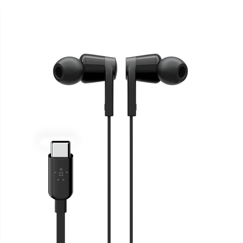 Belkin Écouteurs filaires SoundForm avec connecteur USB-C, (écouteurs intra-auriculaires avec micro, oreillettes USB-C pour iPho Belkin Écouteurs filaires SoundForm avec connecteur USB-C, (écouteurs intra-auriculaires avec micro, oreillettes USB-C pour iPho