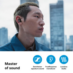 Sennheiser MOMENTUM True Wireless 4 – Écouteurs Sans Fil Intra Auriculaires Bluetooth 5.4, Son Cristallin, Réduction de Bruit, D