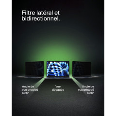 Belkin ScreenForce Protection d'écran TruePrivacy pour MacBook Air 15" M2 (antireflet, filtre latéral et bidirectionnel, indice