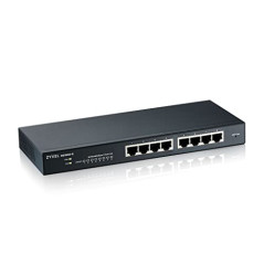 Zyxel Switch Gigabit à 8 Ports | Gestion Intelligente | Montage sur Bureau/Mur et sans Ventilateur | VLAN, IGMP, QoS | Limited L