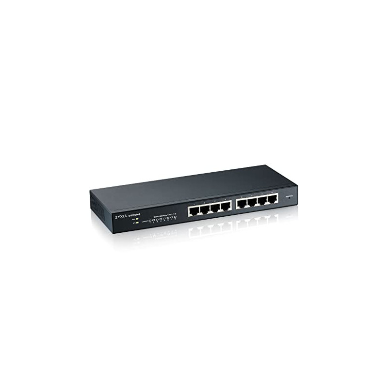 Zyxel Switch Gigabit à 8 Ports | Gestion Intelligente | Montage sur Bureau/Mur et sans Ventilateur | VLAN, IGMP, QoS | Limited L Zyxel Switch Gigabit à 8 Ports | Gestion Intelligente | Montage sur Bureau/Mur et sans Ventilateur | VLAN, IGMP, QoS | Limited L
