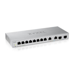 Zyxel Switch multigigabit 12 Ports géré sur Web avec 2 Ports 2,5 G/2 Ports 10 G SFP+ Bureau/Mural [XGS1210-12]
