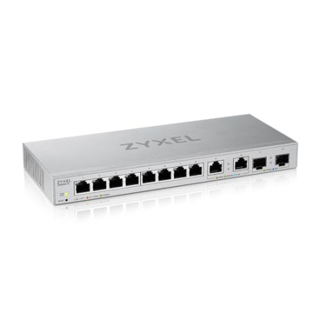 Zyxel Switch multigigabit 12 Ports géré sur Web avec 2 Ports 2,5 G/2 Ports 10 G SFP+ Bureau/Mural [XGS1210-12]