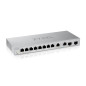 Zyxel Switch multigigabit 12 Ports géré sur Web avec 2 Ports 2,5 G/2 Ports 10 G SFP+ Bureau/Mural [XGS1210-12]