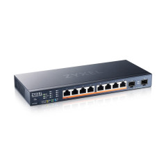 Zyxel 8-Port Multi-Gig 2.5G Cloud/Smart Managed PoE++ @130W | avec 8 x PoE++(60W)| 2 x 10G SFP+ |Bureau ou Montage Mural [XMG191