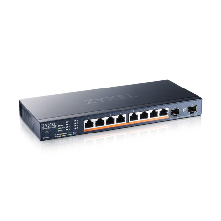 Zyxel 8-Port Multi-Gig 2.5G Cloud/Smart Managed PoE++ @130W | avec 8 x PoE++(60W)| 2 x 10G SFP+ |Bureau ou Montage Mural [XMG191