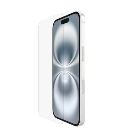 Belkin ScreenForce InvisiGlass Protection d'écran pour iPhone 16 (protection antirayure, support Easy-Align, pose sans bulles d'