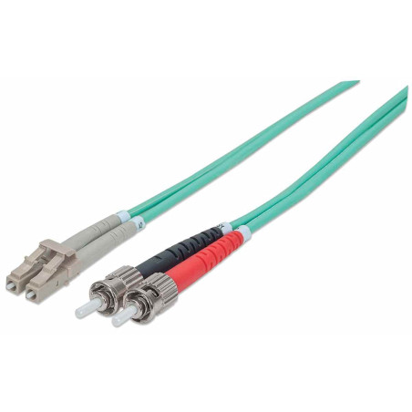 INTELLINET 751001 Cable DE FIBRA OPTICA 2 M OM3 St LC Aqua