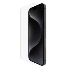 Belkin Protection d'écran antimicrobienne ScreenForce pour iPhone 15 Pro Max, verre trempé, protection fine, transparente, antir