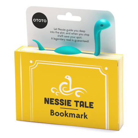 OTOTO Nessie Tale Marque Page Original - Signet Livre en Plastique Léger Bleu - Cadeau Unique pour Lecteurs, Femmes et Hommes - 
