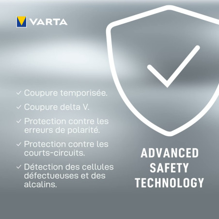 Varta Chargeur Plug pour Batteries Rechargeables AA/AAA 9 V Inclus Port USB/4 Batteries AA 2100 mAh 57687101441