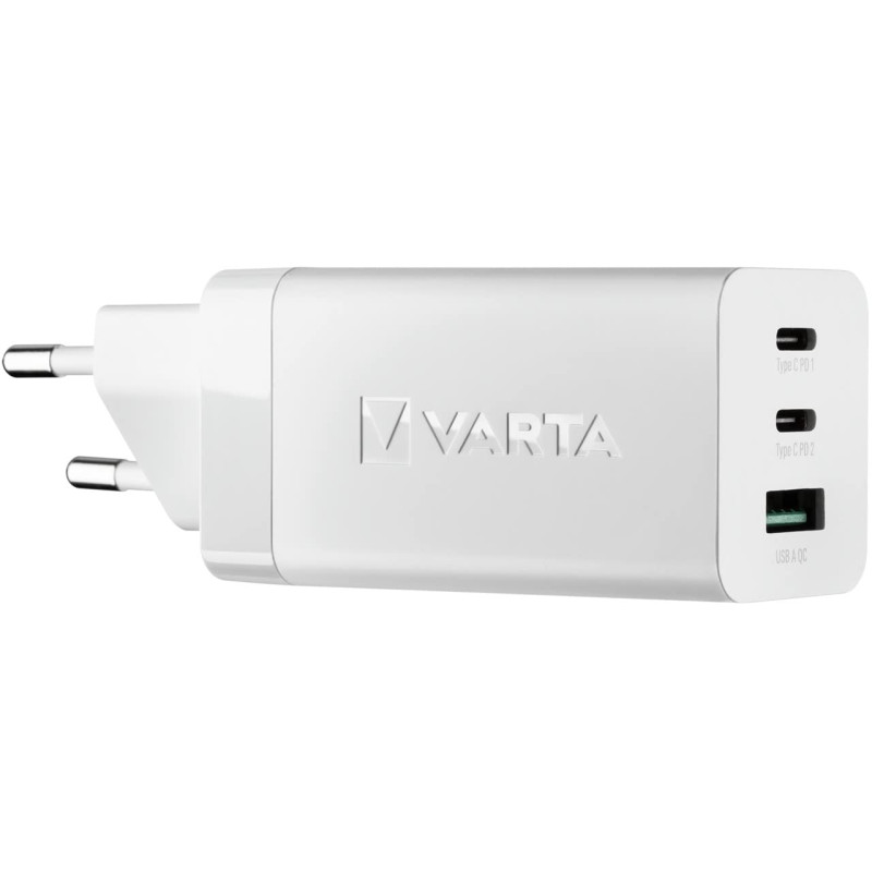 VARTA Chargeur 65W, charge jusqu'à 3 appareils en même temps, High Speed Charger, pour ordinateurs portables, smartphones, super VARTA Chargeur 65W, charge jusqu'à 3 appareils en même temps, High Speed Charger, pour ordinateurs portables, smartphones, super