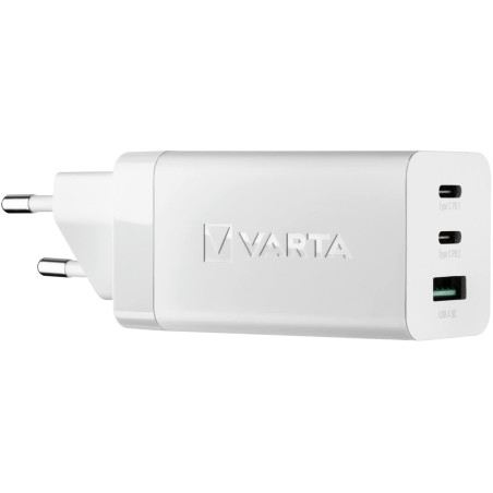 VARTA Chargeur 65W, charge jusqu'à 3 appareils en même temps, High Speed Charger, pour ordinateurs portables, smartphones, super