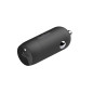 Belkin Chargeur de voiture BoostCharge 30 W, chargeur voiture allume-cigare, port USB-C Power Delivery, compatibilité universell