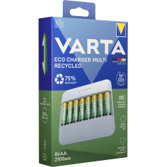 VARTA Eco Charger Multi Recycled 8X AA 56816 2100mAh