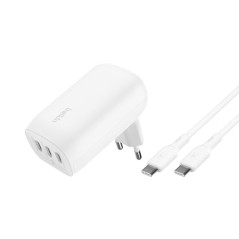 Belkin BoostCharge Chargeur Secteur 3 Ports USB-C avec PPS de 67 W (pour appareils USB-C PD 3.1 comme l’iPhone 16 (Tous modèles)
