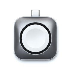 SATECHI Chargeur Magnétique USB C 5W pour Apple Watch Ultra 3 2 1, Séries 11 et Antérieures et AirPods, Design Compact en Alumin