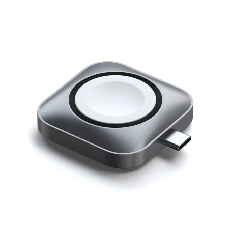 SATECHI Chargeur Magnétique USB C 5W pour Apple Watch Ultra 3 2 1, Séries 11 et Antérieures et AirPods, Design Compact en Alumin