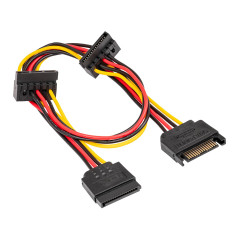 Akyga AK-CA-41 Câble d'alimentation SATA vers 3 Prises SATA 3 x 15 cm