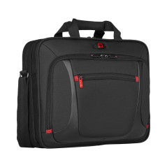 WENGER Sensor Porte-Documents, Mallette pour Ordinateur Portable 15 Pouces, 9 l, Femmes Hommes, Bureau Affaires Uni, Noir/Gris, 