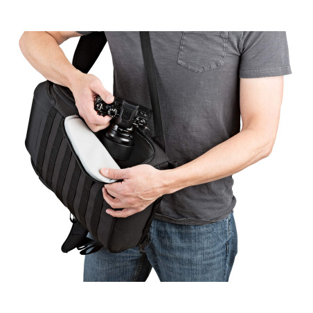 Lowepro ProTactic 350 AW II Sac à Dos Photo Modulaire avec Tissu Recyclé, pour Appareil Photo Pro, Hybride, Macbook, PC Portable