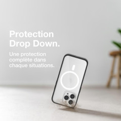 Woodcessories Coque de protection transparente pour iPhone 15 Pro Max avec MagSafe, coque de protection transparente avec protec