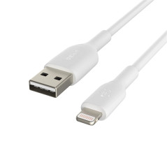 Belkin Câble Lightning (Câble Boost Charge Lightning vers USB pour iPhone, iPad, AirPods ; câble de recharge certifié MFi pour i