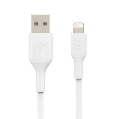 Belkin Câble Lightning (Câble Boost Charge Lightning vers USB pour iPhone, iPad, AirPods ; câble de recharge certifié MFi pour i