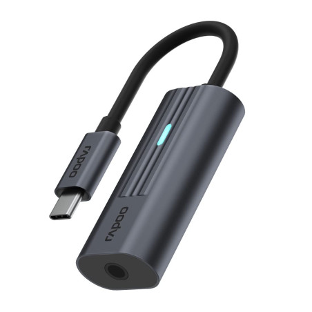 Rapoo USB-C adaptateur gris USB-C vers 3,5 mm Audio