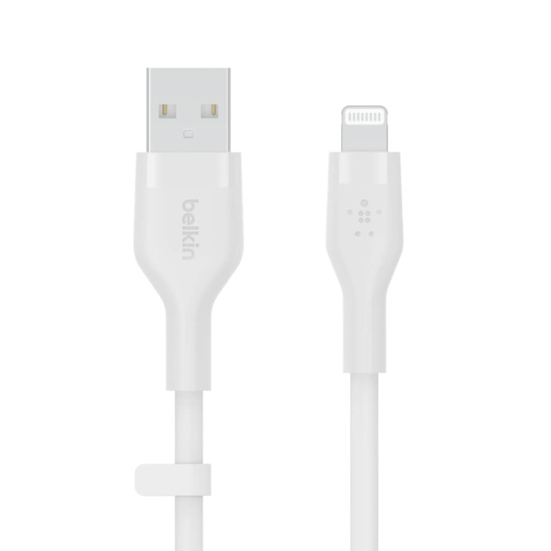 Belkin Câble USB-A vers Lightning BoostCharge Flex en silicone (3 m), certifié MFi, pour iPhone 13, 12, 11, Pro, Max, mini, SE, 