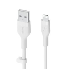 Belkin Câble USB-A vers Lightning BoostCharge Flex en silicone (3 m), certifié MFi, pour iPhone 13, 12, 11, Pro, Max, mini, SE, 