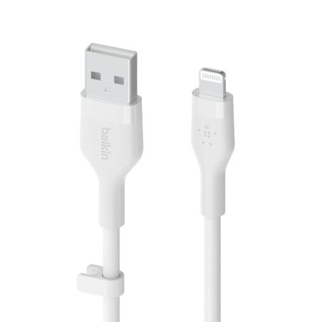 Belkin Câble USB-A vers Lightning BoostCharge Flex en silicone (3 m), certifié MFi, pour iPhone 13, 12, 11, Pro, Max, mini, SE, 