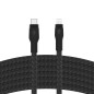 Belkin Câble à gaine tressée USB-C vers Lightning BoostCharge Pro Flex (2 m), certifié MFi (20 W), recharge Power Delivery pour Belkin Câble à gaine tressée USB-C vers Lightning BoostCharge Pro Flex (2 m), certifié MFi (20 W), recharge Power Delivery pour