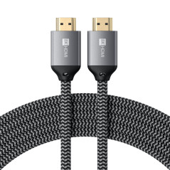 Satechi Câble HDMI 2.1 8K, 2 mètres, Ultra High Speed 48 Gbps, 8K@60 Hz et 4K@120 Hz, Câble Tressé et Résistant, Compatibilité U