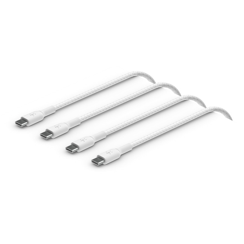 Belkin BoostCharge câble USB-C vers USB-C à gaine tressée, câble USB C charge rapide pour iPhone 16, iPhone 15, Samsung Galaxy S Belkin BoostCharge câble USB-C vers USB-C à gaine tressée, câble USB C charge rapide pour iPhone 16, iPhone 15, Samsung Galaxy S